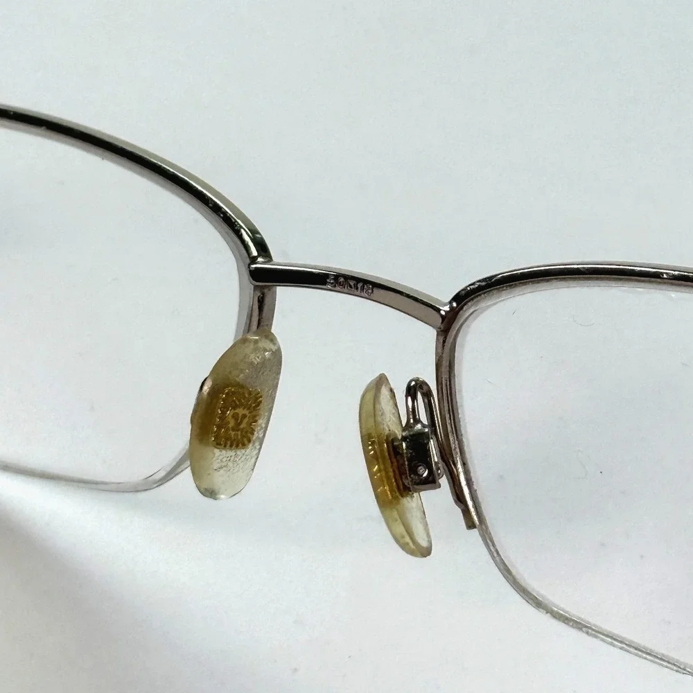 ANNE KLEIN New York AK 9099 532 Eyeglasses Frame Only 50-18-130 Half Rim Silver